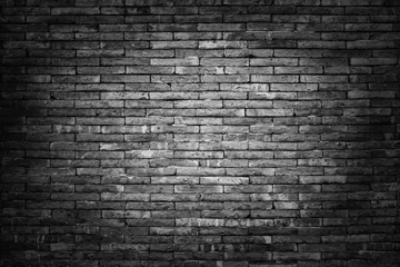Photo sur Plexiglas Mur de briques Old vintage retro style dark bricks wall for abstract brick background and texture.