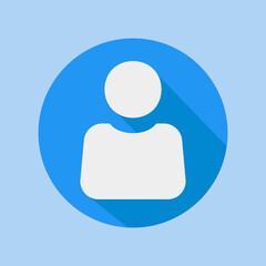 User icon in flat style about user interface, use for website mobile app presentation