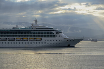 Royal Caribbean cruiseship cruise ship liner Serenade of the Seas returning to Vancouver, Canada...