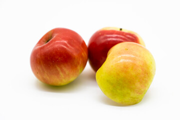 Fresh apple close up isolate on white background