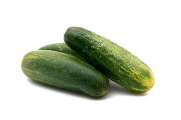 cucumber over on white background.