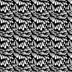 Decorative hand drawn abstract seamless pattern. Vector seamless pattern