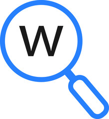 Keyword icon, search icon vector