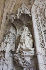 Fragment of Jeronimos Monastery or Hieronymites Monastery (former monastery of the Order of Saint Jerome) in Lisbon, Portugal	