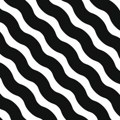 Black white wave pattern background vector design .