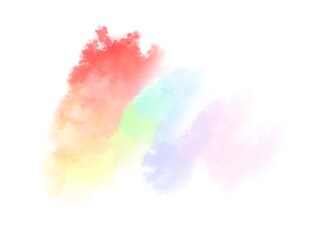 虹色の筆跡　水彩