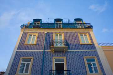 Architecture of district Belem in Lisbon, Portugal