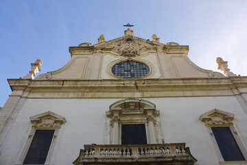 Fototapeta na wymiar Saint Domingos Church (Santa Justa e Rufina) at Sao Domingos Square in Lisbon