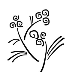 Obraz premium Illustration of stylized flowers