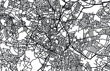 Birmingham city map. Vector illustration. United Kingdom