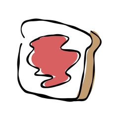 ジャムパンの手描きイラスト素材