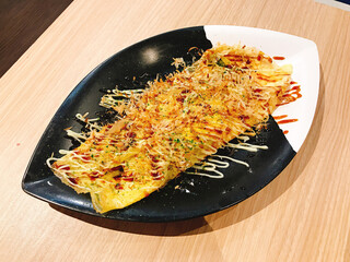 Dish of Okonomiyaki in Thailand.