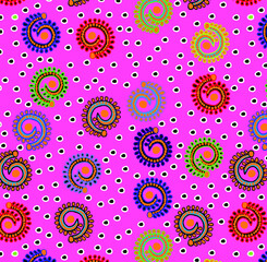 Fototapeta premium a metered pattern suitable for textiles consisting of paisley and flowers