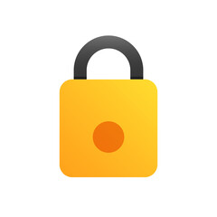 Padlock, Security Concept Flat Design Icon