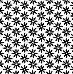 neatly laid out black floral background pattern fabric