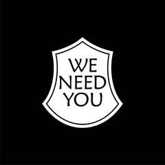 We need you logo isolated on dark background