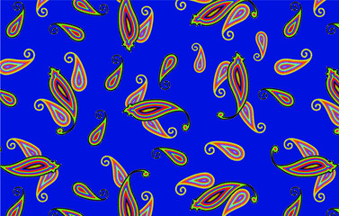 metered patterns suitable for textile consisting of paisley