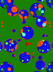 metered patterns suitable for textiles consisting of geometric objects