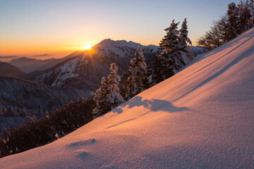 Winter fairytale in the mountains