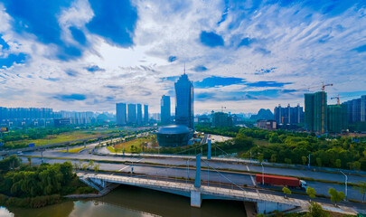 Naklejka premium Urban scenery of Guilin, Guangxi, China