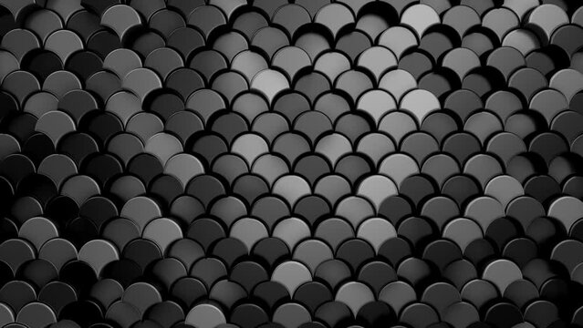 Background of Geometric Shapes. Abstract motion, loop, two color, 3d rendering, 4k resolution

