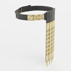 Realistic 3D Render of Roman Armor Belt