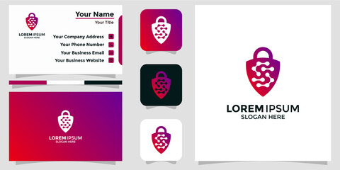 shield design logo and branding card