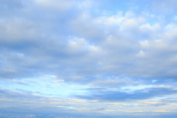 Beautiful tranquil blue sky with clouds