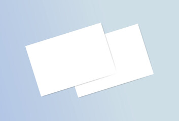 Realistic Blank Business Card Paper Mockup Set Template For Branding Product Promotion Invitation Corporate Document Illustration Office Presentation Showcase