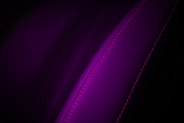 Modern car fabric seats close up