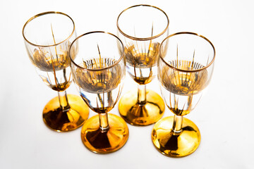 glasses glasses on a white background