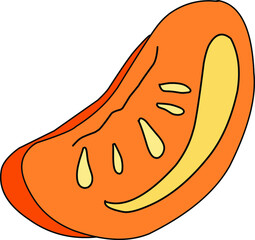 Bright Tangerine on a white background