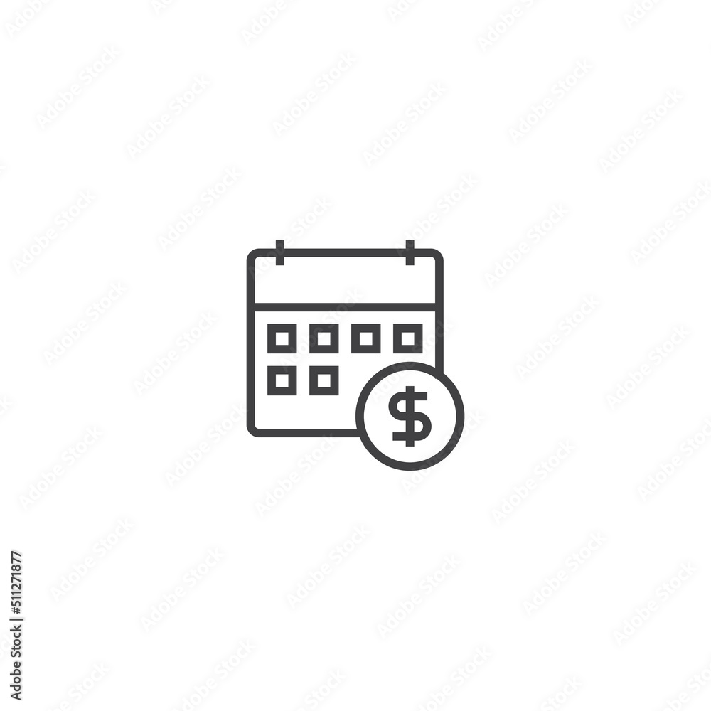 Poster daily chart line icon. linear style sign for mobile concept and web design. outline vector icon. sym