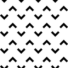 Fototapeta na wymiar Vector. Black and white abstract ethnic seamless pattern. Background of angle brackets. Mosaic. Design of packaging paper, textile printing, web design, cover, advertising and typographic products.