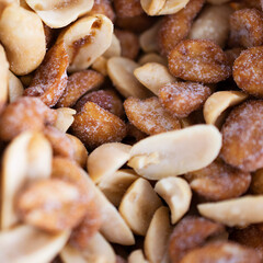Closeup of Sweet & Salty Peanuts