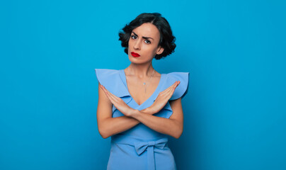 Women's rights. Feminism. Equality of gender. Powerful serious strong conceptual woman feminist...