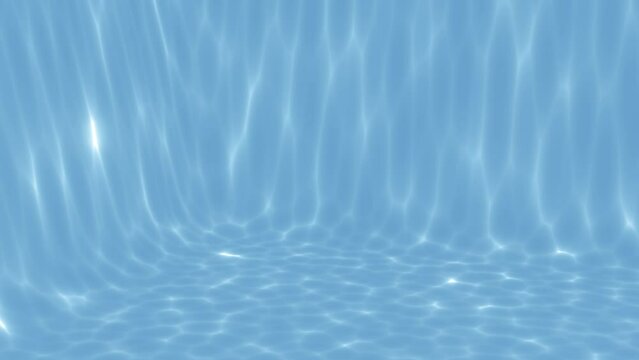 Piscina fondo causticas fr&iacute;as. V&iacute;deo 4K