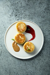 Traditional homemade cottage cheese cakes