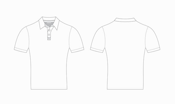 Light Blue Polo Shirt Design Template For Men Stock Illustration