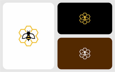 honey bee icon logo design