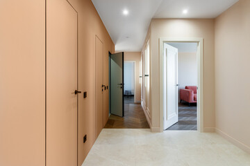 Interior and entrance doors in new apartment