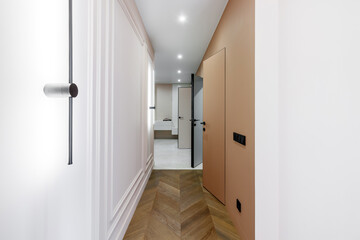 Interior and entrance doors in new apartment