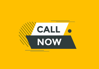 Call now button. call now text web template. Sign icon banner