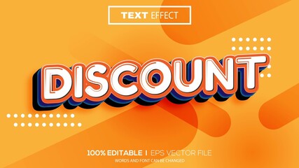Obraz premium 3d editable text effect discount theme premium vector