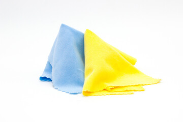 A picture of lens cleaning cloth on white background