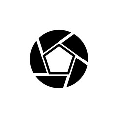 Photo vector icon and photograph symbol illustration. Camera film picture technology and web image sign. Photographer frame lens and flat equipment simple element. Device capture black and isolated