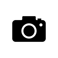 Photo vector icon and photograph symbol illustration. Camera film picture technology and web image sign. Photographer frame lens and flat equipment simple element. Device capture black and isolated