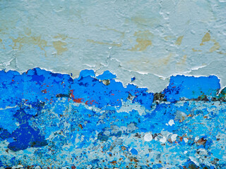 Blue chipped paint bright and dark