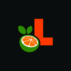 Alphabet Orange L Logo
