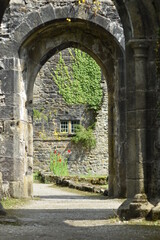 Obraz premium Whalley Abbey in Whalley Lancashire England. Incredible 14th century Cistercian Abbey in the Ribble Valley. 